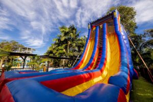 Cliffhanger inflatable slippery slide