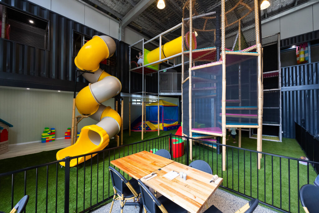 The 383 Container Bar Play Pen Kids Playground at Wooli NSW